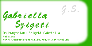 gabriella szigeti business card